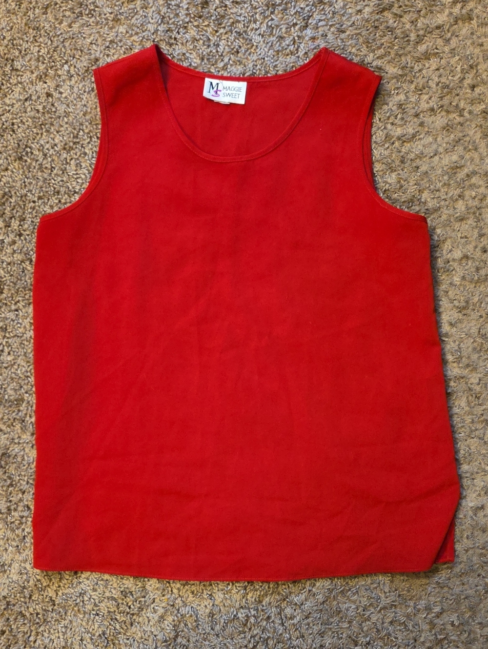 Maggie Sweet Red Sleeveless Shell Top